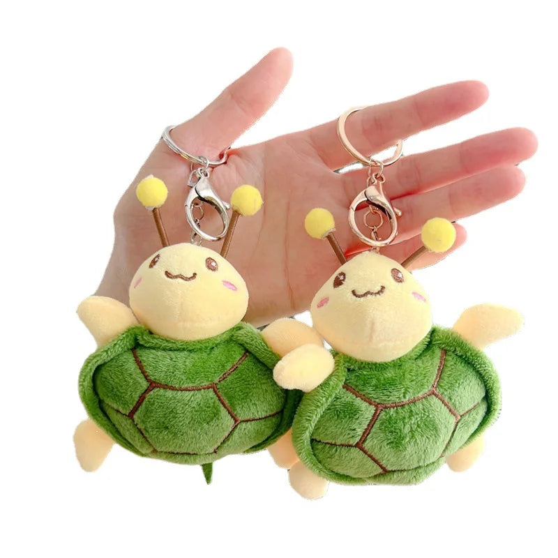 10cm Stuffed Tortoise Honeybee Dolls Creative Turtle Anime Plush Toys Soft Plush Cute Separable Turtle Plush KeyChain