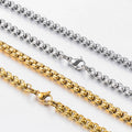 Vintage Style Stainless Steel 2mm 2.5mm 3mm Width Rope Chain 45-80 cm Silver/Black/Gold Color Necklace Jewelry Chain