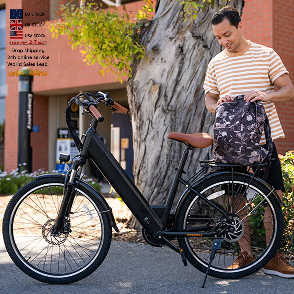 Step Through Ebike Electric Bike for City Travel Skinny Tire Ebike for Women EU Warehouse Factory Direct Price VOMO CS20