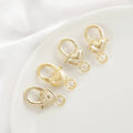 Clasp 18K Gold Plate Jewelry Findings & Components Alloy Heart-shaped Pattern Lobster Clasp for Jewelry Making