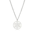 Metatron Cube Necklace Stainless Steel Sacred Geometry Powerful Symbol Kabbala Amulet Solomon Jewelry Gift for Women