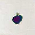 Wholesale Sublimation Blank Tag Heart Shape Metal Colorful Dog Tags