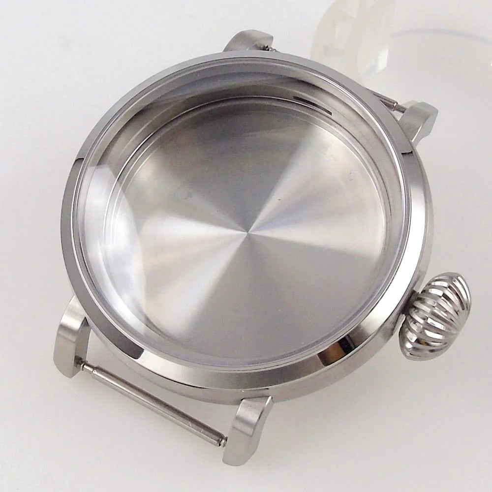 46mm Real Bronze Watch Case for NH34A 35A NH36A PT5000 ETA2824 Movement Sapphire Glass 100m Waterproof Replacement Parts for Mod