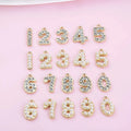 0-9 Fine Jewelry Custom Small Diy Gilding Arabic Numerals Digital Number Baroque Pearl Crystal Necklace Pendant Charm