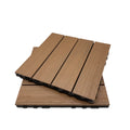 Modern DIY Self-Paving Anti-Slip Outdoor Decking Waterproof Home Modified Plastic Floor Mat 3D Embossing Wood Grain Finish for