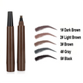 TikTok Hot Selling 4-Tip Liquid Eyebrow Pencil Waterproof Tattoo Pen Kit Custom Private Logo 3D Lasting Beard Filling for Men