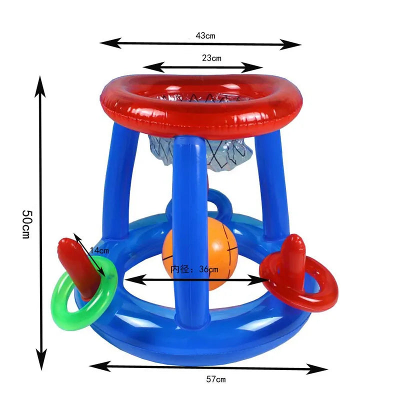 Pvc Inflatable Basketball Hoop Pool Floating Toys Kids Swing Pool Sport Game Children Water Basketball Stand