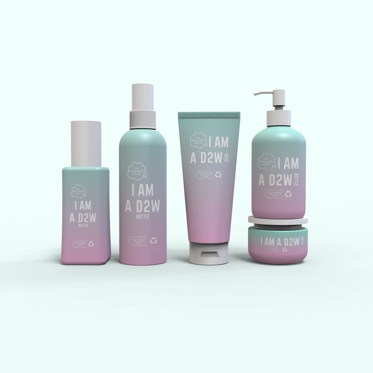 50ml/100ml/150ml Custom HDPE Plastic Cosmetic Containers with Pump Sprayer for Essential Oils Wigs Shampoo & Shower Gel