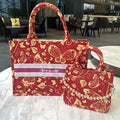 1 Moq Shoulder Red Flower Messenger Elegant Female Square Designer Bags Leather Women Handbags Ladies Tote Bag Casual