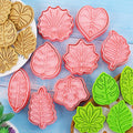 Plastic Plant Leaf Eco-Friendly 8-Piece Kid-Friendly Dishwasher-Safe Cookie Cutters for Birthday Party Cookie Cake Cutter Tools