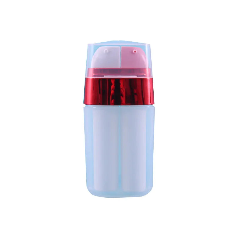 Hot-Selling Double Tubes 20ml+20ml Cosmetic Airless Dispenser Bottles for Cosmetic Support Customization