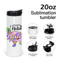 2 in 1 Lid 20oz Takeaway Coffee Mug Stainless Steel Tea Coffee Beer Mug Sublimation White Straight Skinny Tumbler