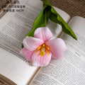 A-1607 Home Store Decor Real Touch Pu Colorful Tulips Stem Red pink Faux Wedding Table Decoration Artificial Tulip Flower