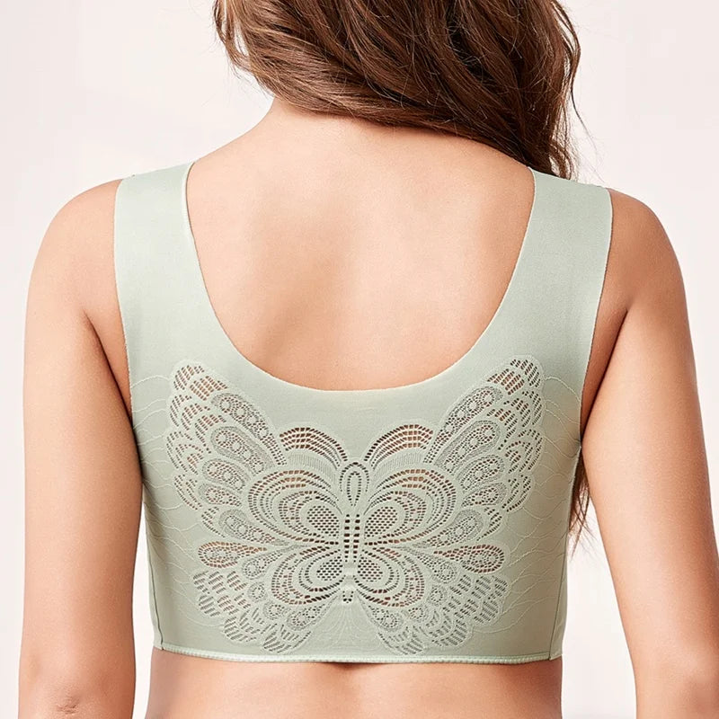 Wireless Bras for Women Seamless Plus Size Lingerie Active Bra With Pads Lace Beauty Back Bralette M to 7XL