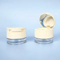 Advanced 4ml White ABS Setting Powder Box Small Portable Cosmetic Container for Lotion Shampoo & Eye Cream Food Grade Skin Care