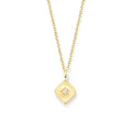 Fashion Jewelry 925 Sterling Silver Necklaces Rhombus Star Zircon Pendant Gold Plated Necklaces for Women