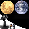 Mini Plug-In USB ABS Moon Earth Pattern Baby Night Lamp LED Warm White Modern Bedroom Night Light Projector