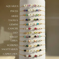 Creative Constellations Jewelry Natural Crystal Faceted Beaded Zodiac Bracelet Wholesale