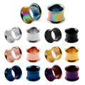 Evorte Surgical 316L Stainless Steel Rose Gold Plated Double Flares Ear Plugs Expander Flesh Tunnels Body Labret Nose Cartilage
