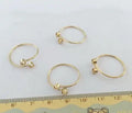Blank Ring Base Gold Filled Bezel Ring 14K DIY Jewelry Findings Golden 3mm 900658
