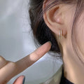 2024 Ins Fashion 925 Sterling Silver Double Layer Round Zircon Hoop Earrings Jewelry Luxury Gold Plated Hoop Earrings for Women