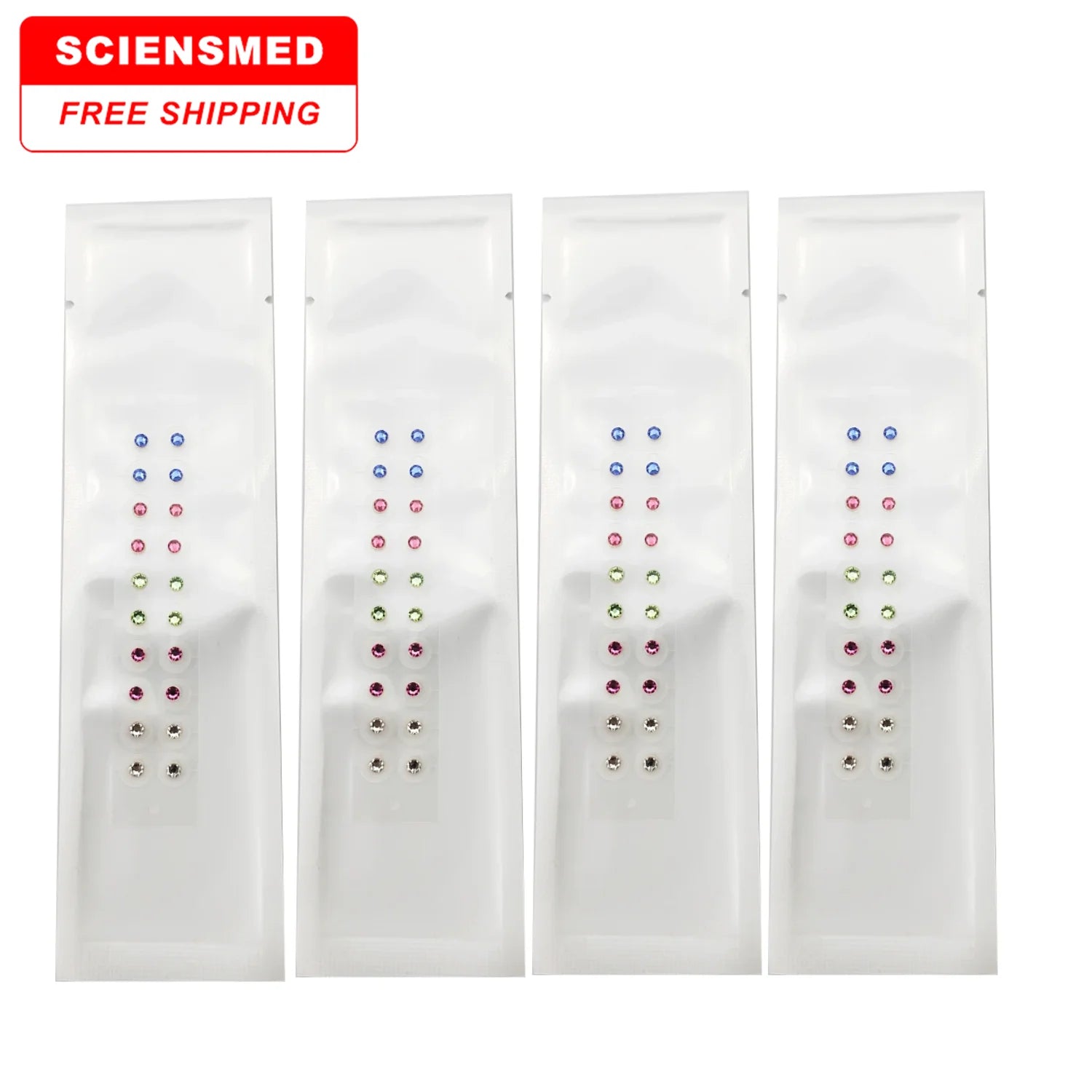 Free Shipping Colourful Crystal Ear Sticker Ear Seeds Acupuncture Paste for Ear Point
