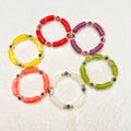 2025 Crystal Wholesale Charm Turkey Evil Eyes Beaded Bracelet Mixed Color Resin Tube Best Friends Bracelet