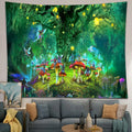 Lantern Tree of Life Wall Hanging Psychedelic Mushroom Mystery Hippie Tapestry Home Decor