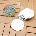 MDFSUB &EN71& CARB Certified Sublimation Blank Wooden Coaster with Protective Film Modern Round Design 95x95x3mm