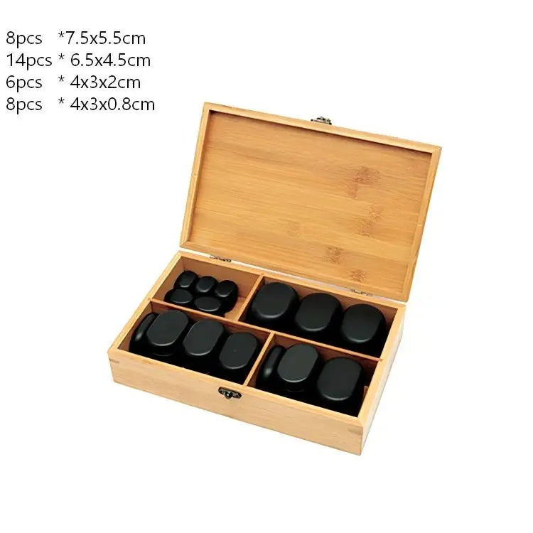 Large Wooden Kit 36 Pcs Genuine Healing Stones Box Bulk Seller New Year Christmas Promotional Gift MegaBDM