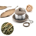 Brown Reusable Stainless Steel Kitchen Tea Bag Infuser Strainer with Tray-Eco-friendly