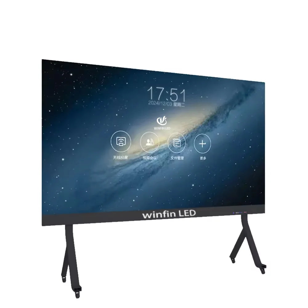 P1.86 Movable Indoor HD LED Display Conference Room Touch All-in-one Machine Kiosk Touch Screen