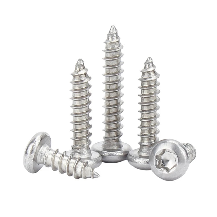 M2 M2.2 M2.3 M2.6 M3 M3.5 M4 M4.2 M4.8 M5 M6 Stainless Steel Self Tapping Round Pan Head Torx Screws