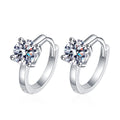 925 Sterling Silver Fine Jewelry 0.5ct D-Grade Moissanite Diamond Huggie Hoop Earrings Trendy Style for Weddings