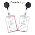 Top  Quality  Aluminum Alloy Card Holder Badge  Id Card Working Card Badge Holder With Badge Reel