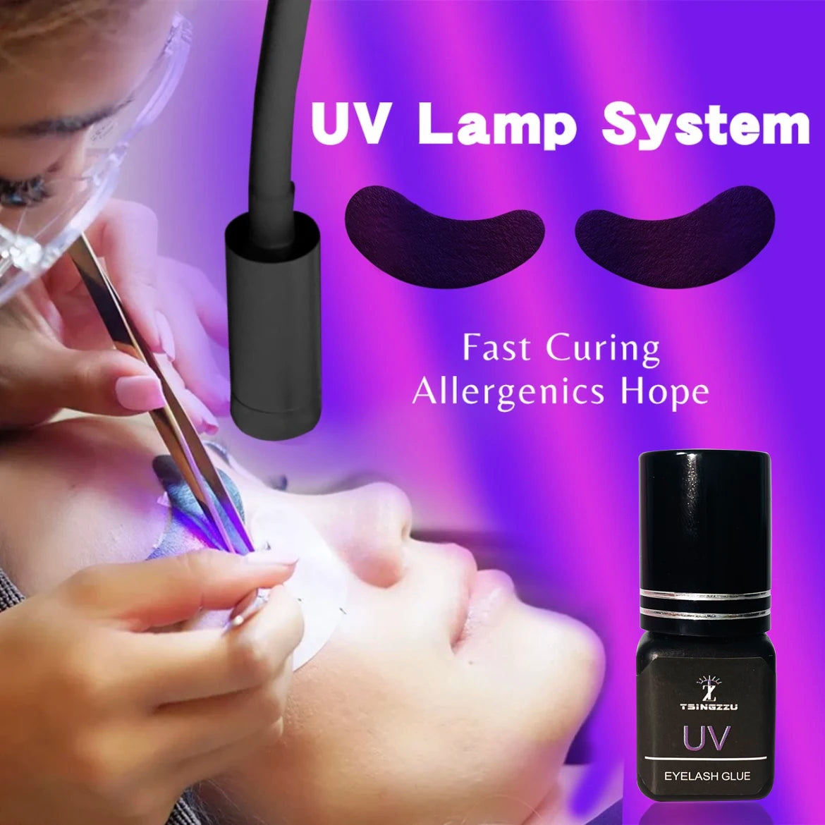 Tsingzzu Wholesale Fast Dry Eyelash Extension Glue UV Lashes Glue Waterproof Oil Proof Germany Eyelash Extension Adhesive
