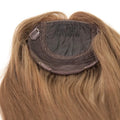 100% European Virgin Silk Base Human Hair Topper Jewish Wig Topper High Quality Women Hair Topper Kippah Fall for Thin Hair