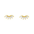 Fashion Women Jewelry Cubic Zirconia Diamond CZ Mini Marquise Crawler Stud Earrings