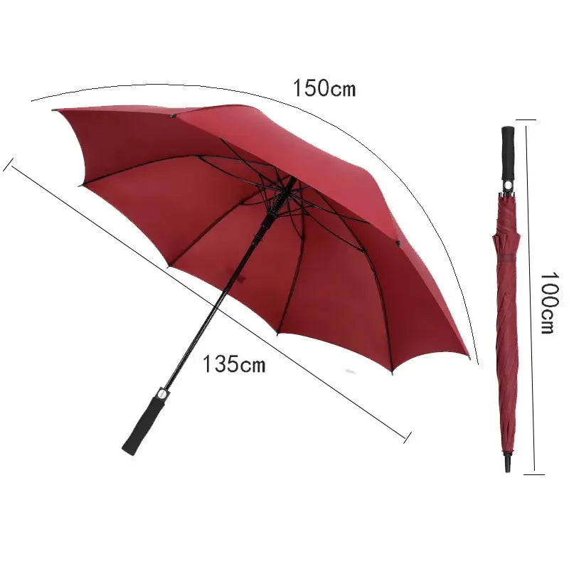 30 Inch Red  Oversize Promotional Custom logo Windproof Branded Golf Umbrella  with logo