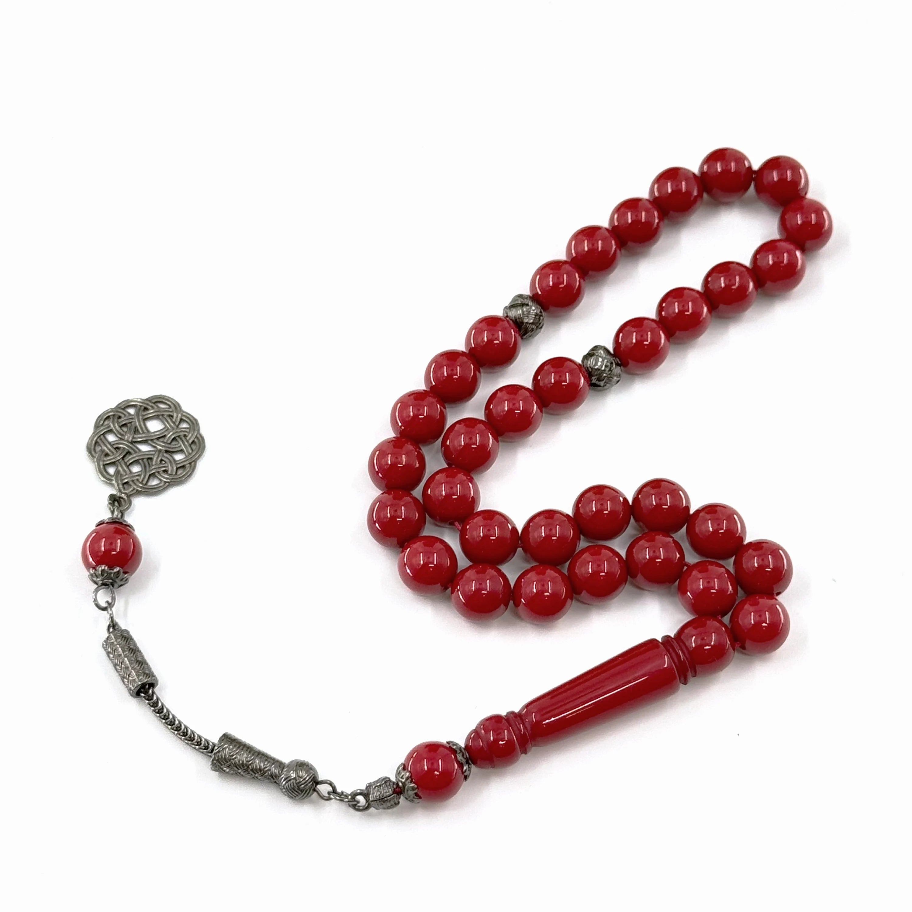 Handcrafted 10mm Bakelite Rosary Tasbih Different Zinc Alloy Muslim Prayer 33Beads Misbaha Kerbai ImamTesbih