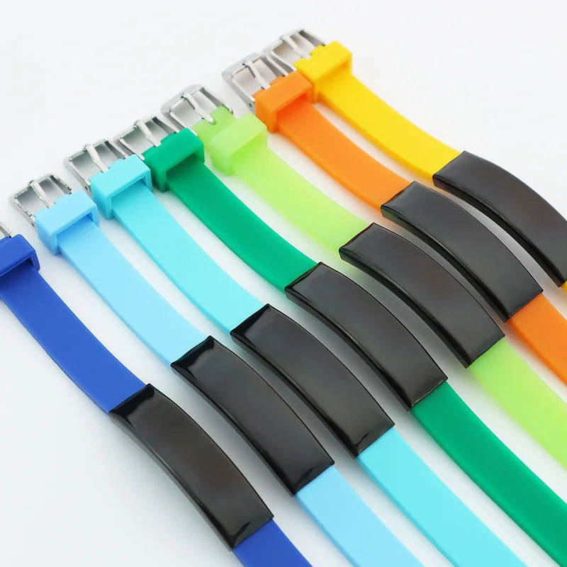Fashion Customized logo Personalized Laser Brand Silicone Bracelets
