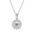 Custom Wholesale D Color VVS Jewelry 925 Silver Rhodium Plated Pendants Flower Shape Ladies Necklace Moissanite