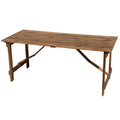 Hard Solid Wood Country Style Antique Folding Farmhouse Table Banquet Wedding Event Party