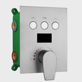 Brass Single Handle Shower Valve with Ceramic Disc Modern Design Temperature Display Metered Flow for Hotel & Villa Use