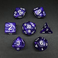 Pearl Purple Color 7-Die Polyhedral Acrylic DND Dice Set for Role Playing Games