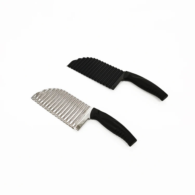 Kitchen Stainless Steel Wave Wolf Tooth Ripple Fries Potato Creative Chef Knife