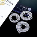 VVS Moissanite Tennis Chain] butterfly Clasp No MOQ 100% 925 Sterling Custom logo Moissanite Bracelet Chain Jewelry