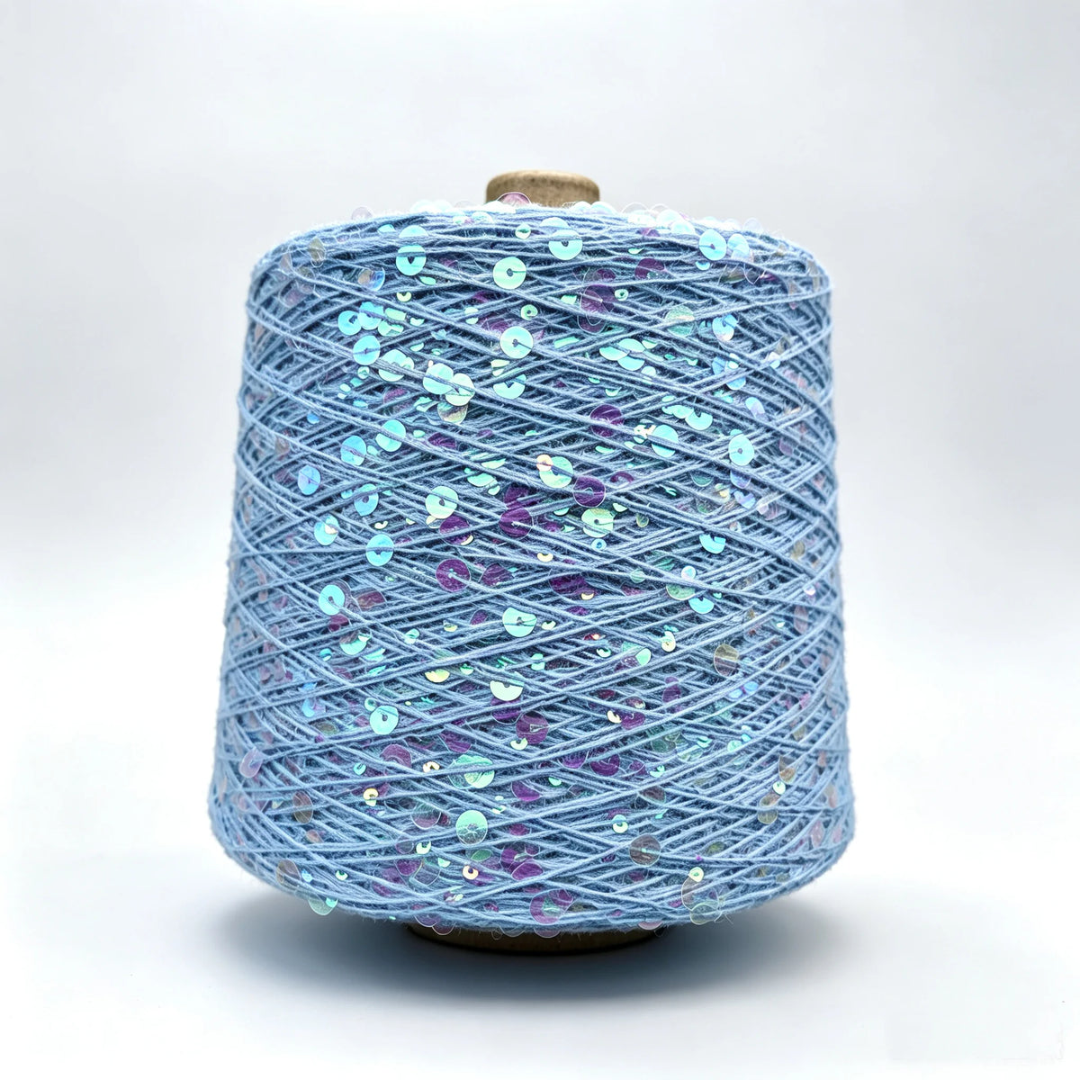 Hot Selling 3mm+6mm Sequin Yarn 100% Cotton Fancy Knitting Yarn Dyed Pattern for Hand Knitting Projects on Instagram MegaBDM