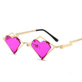 Heart Frame Fashion Metal Women Street Popular Good Quality Irregular Sunglasses 2023