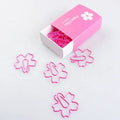 20 Years Factory OEM Custom Package Bookmark Sukura Paper Clip Flower Pink Paperclips